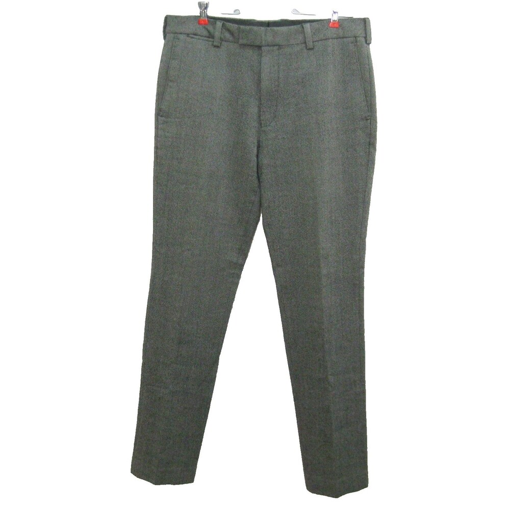 Louis Raphael Wool Pants Mens Size 34x34 Gray Flat Front Chino Dress Trousers